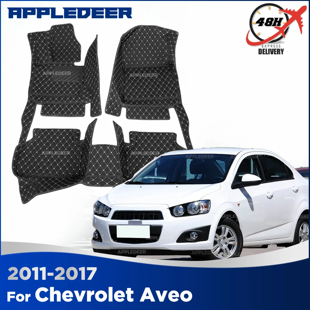 

Car Floor Mats For Chevrolet Chevy Aveo/Sonic 2011-2017 2016 2015 2014 Custom Auto Foot Pads Carpet Cover Interior Accessories