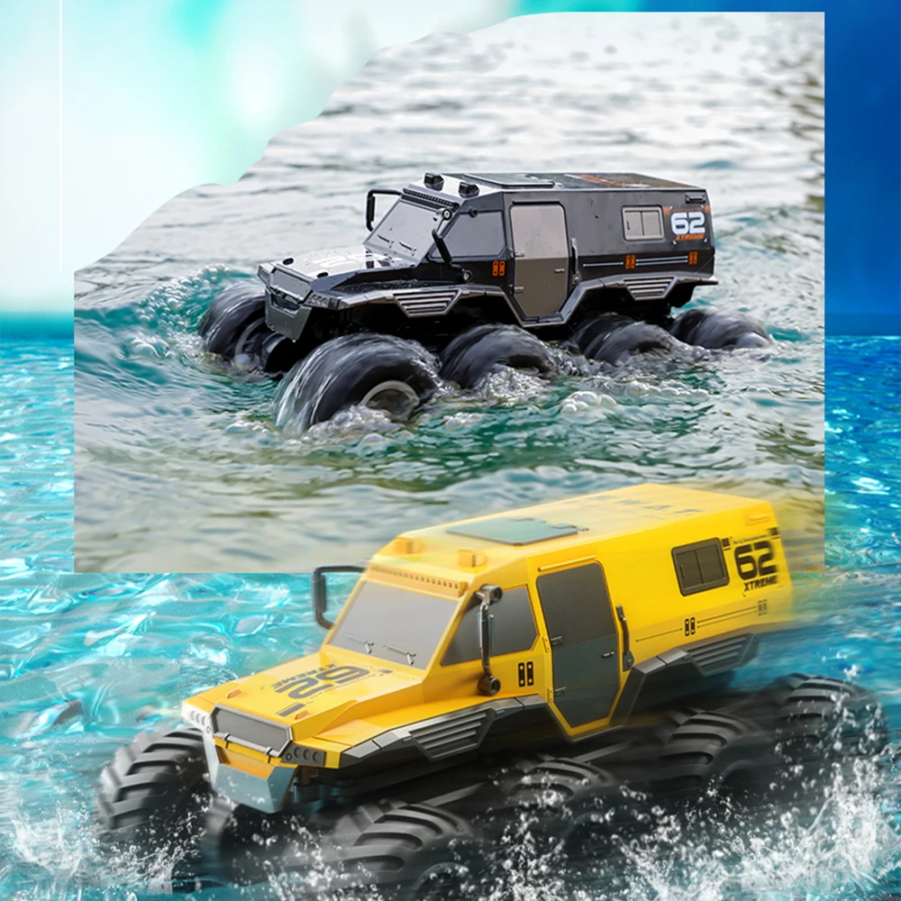 Q137 8WD RC Car 2.4G Amphibious 8 Wheel Remote Control Truck Climbing Off Road Waterproof Armored Vehicles Children\'s Toys