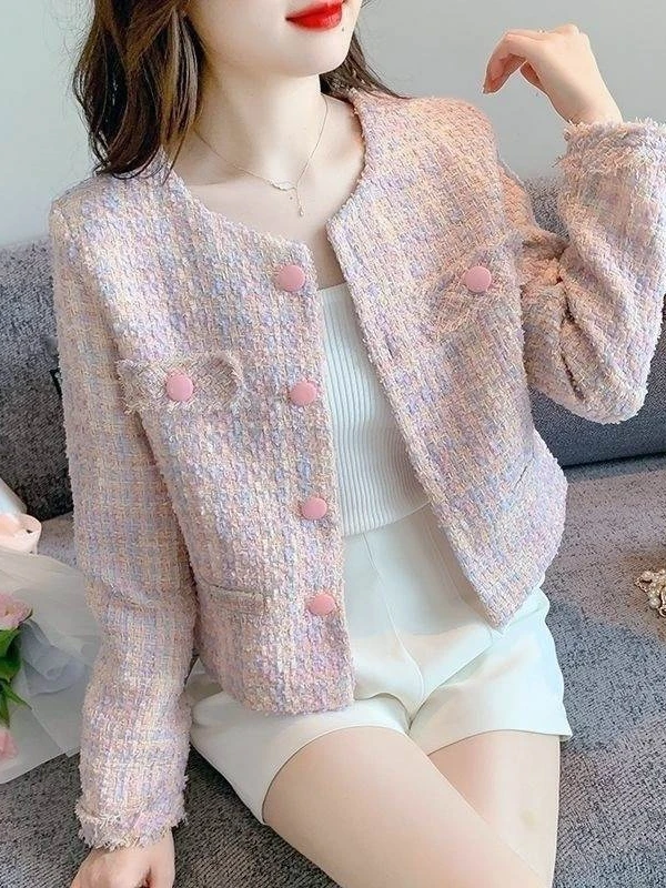 Slimming Short Sleeve Long Women's Jacket Korean Style Spring Autumn High-End Sensation Celebrity Fashion Outerwear New Model