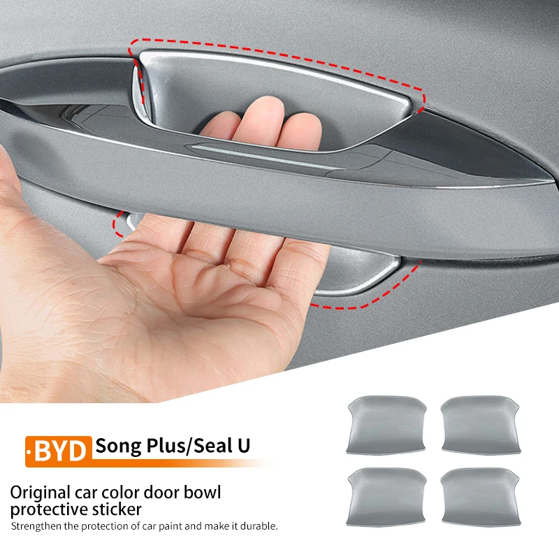 

Car Door Handle Bowl Anti-scratch Sticker Anti-scratch Wear-resistant Protector Strip For Byd Song Plus Sealion 06 Dmi 2020-2025