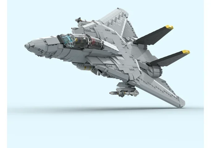 Military Series Moc Building Blocks F 14D Super Tomcat Model Technology Aircraft Bricks DIY Assembly Fighter Toy For