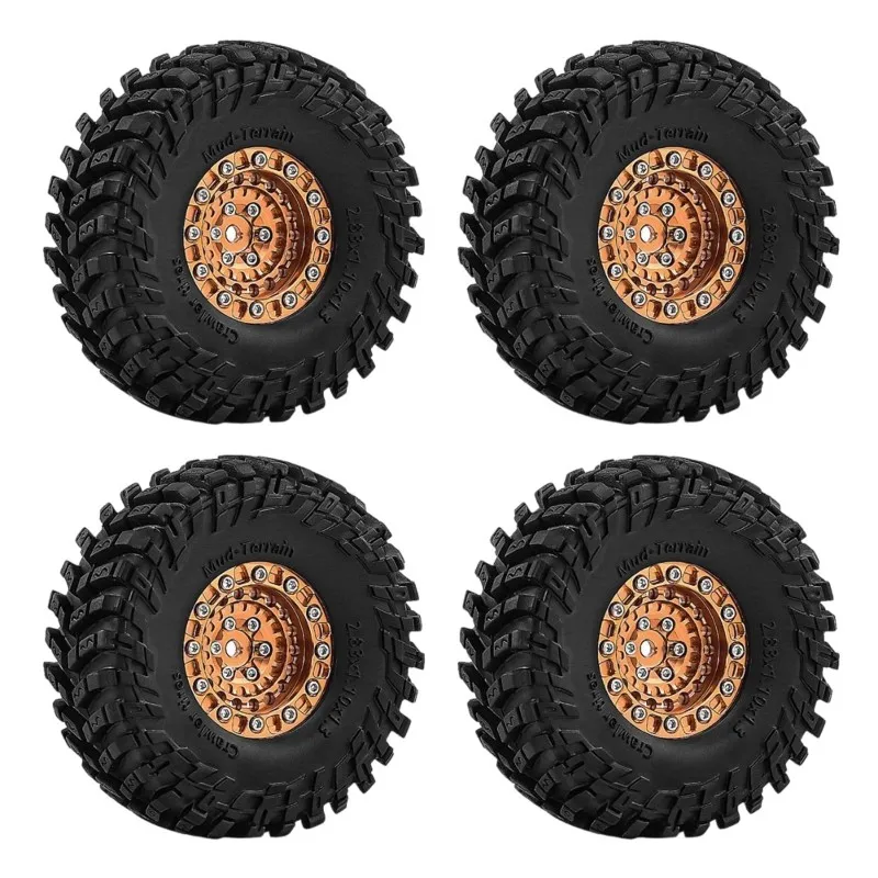 Best-For 1/18 RX4M SCX24 FMS Ascent-18 RC Car Accessories 1.3 Inch Wheel Hub Tire Kit W341 Upgrade