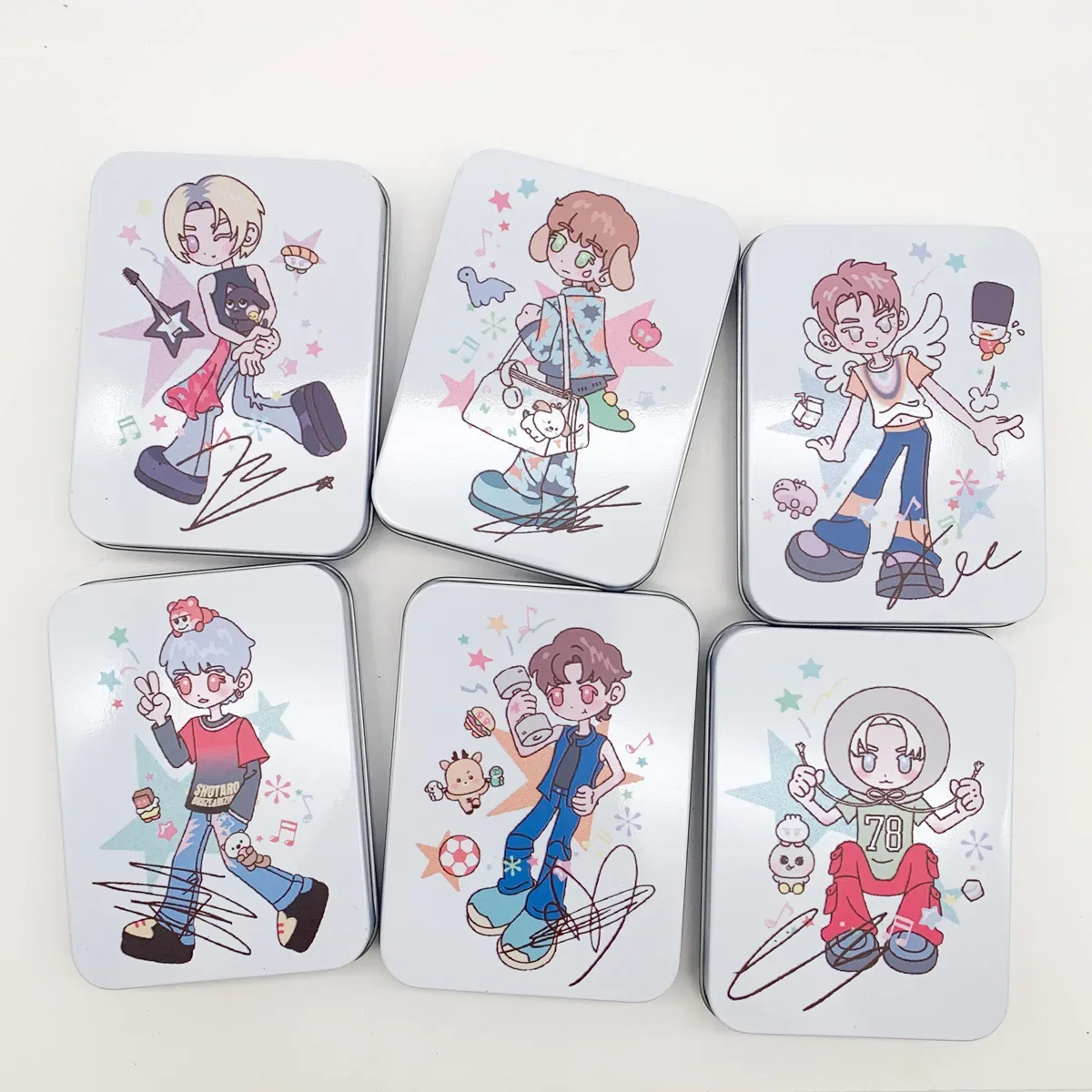 KPOP RIIZE Anime Iron Storage Box Anton Sohee Wonbin Eunseok PhotoCards Protective Box Shotaro SungChan Fans Collectibles