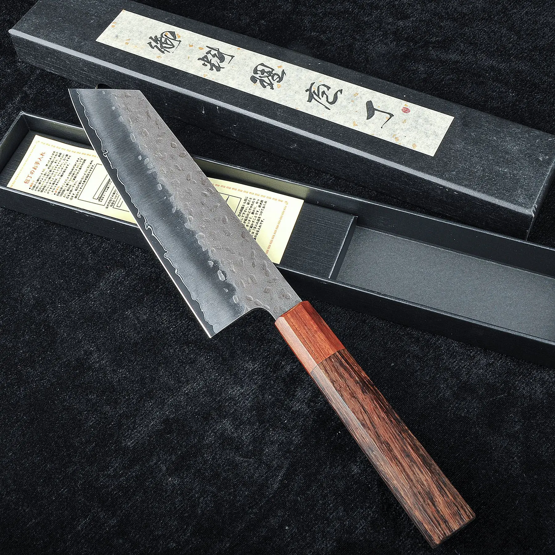 RHON 7inch Hammer S/S9Cr18 Clad Steel Kiritsuke Knife Cuisine Chef's Kitchen Sashimi Sushi Slicing Meat Cleaver Cutting Knives