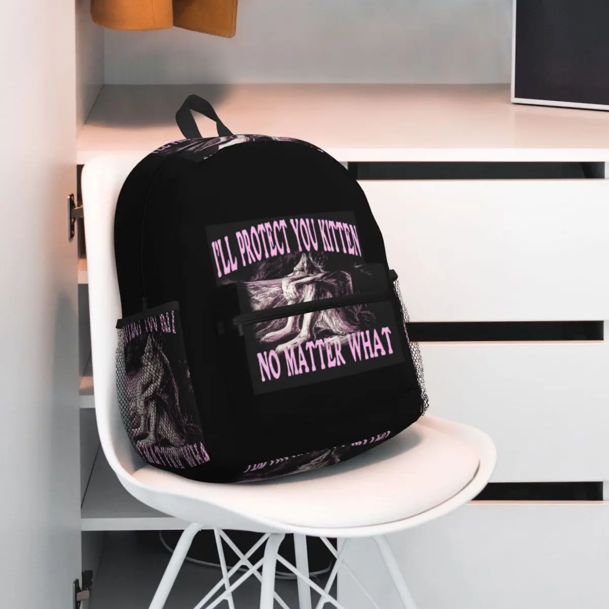 Wolf Ripping Alpha Wolf Werewolf Student Backpack School Bag Hiking Travel Daypack for Men Women Bookbag Shoulder Bags