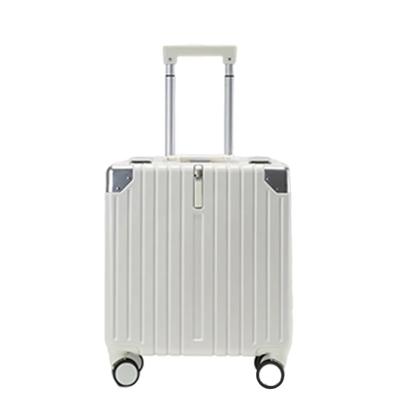 Small Suitcase Women 18 Inch Lightweight Mini Boarding Trolley Suitcase Fashion Travel Luggage Bags