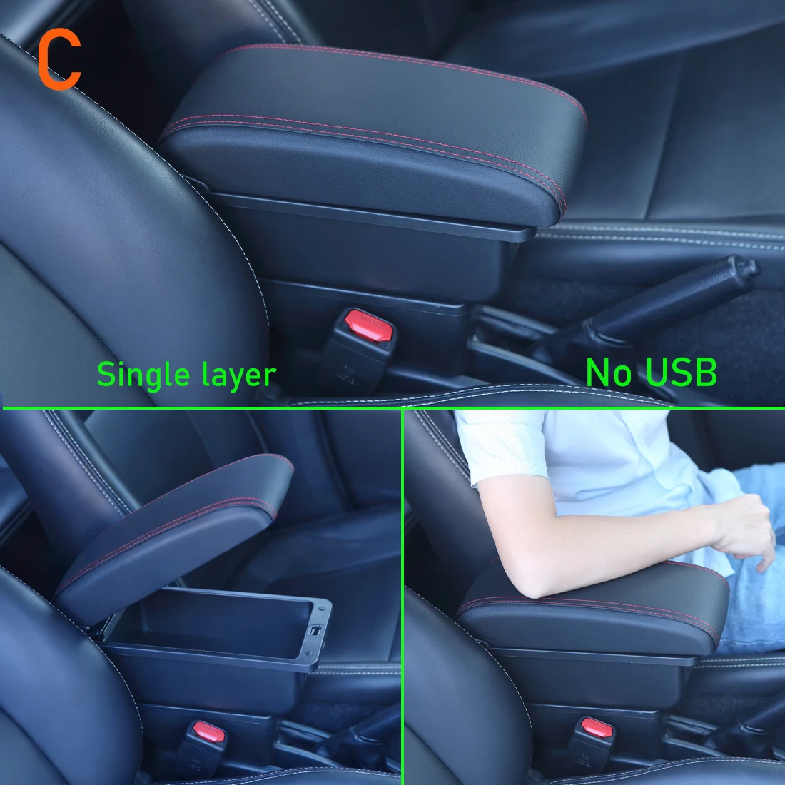 لهوندا BR-V مسند الذراع لهوندا BRV مسند ذراع للسيارات صندوق تخزين مركزي محتوى صندوق تخزين الذراع قطع غيار السيارات USB تهمة #5