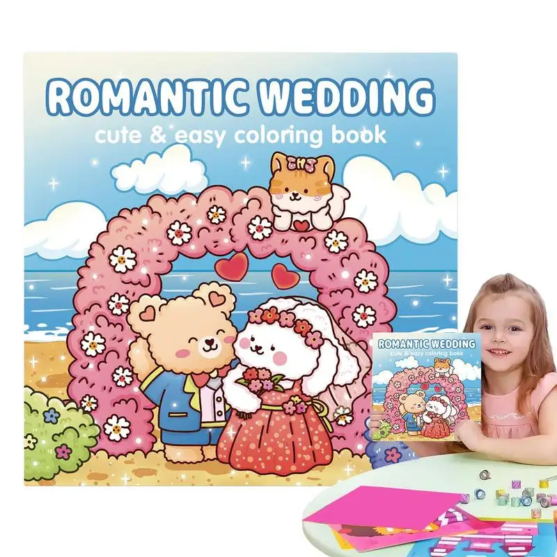 Malbuch für Kinder, Malbuch, kräftige und einfache Cartoon-Seiten, einfaches, süßes Kunstspielzeug, Spiel für Jungen, Mädchen, Kinder, Teenager, Stress