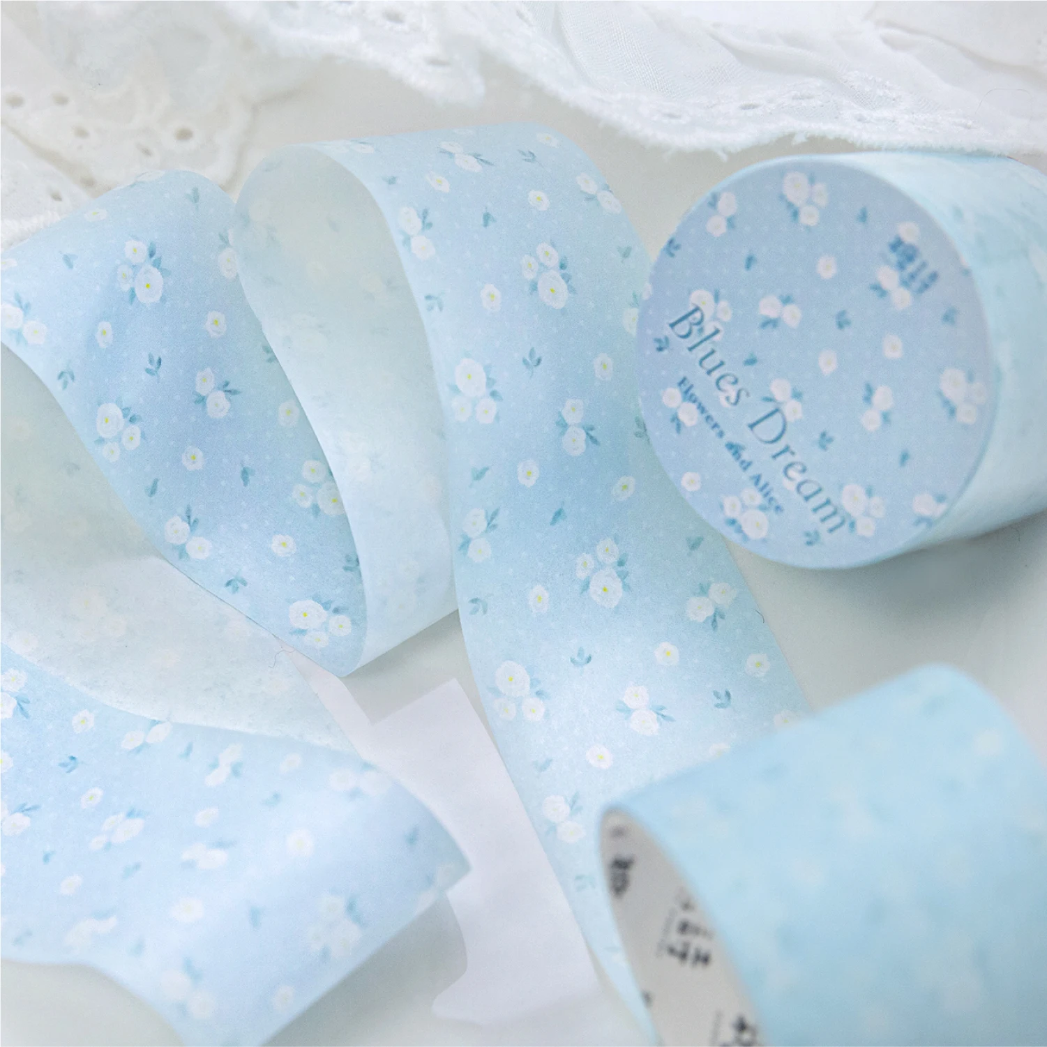2m/roll flowers and Alice series Ins floral decoration Washi tape DIY Scrapbooking Journal Supplies Aesthetics Stationery view 2