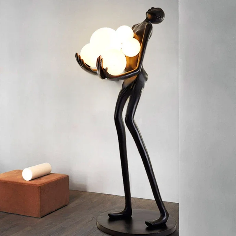 Modern Humanoid Art Sculpture Creative Floor Lamp Home Exhibition Hall Character Decoration