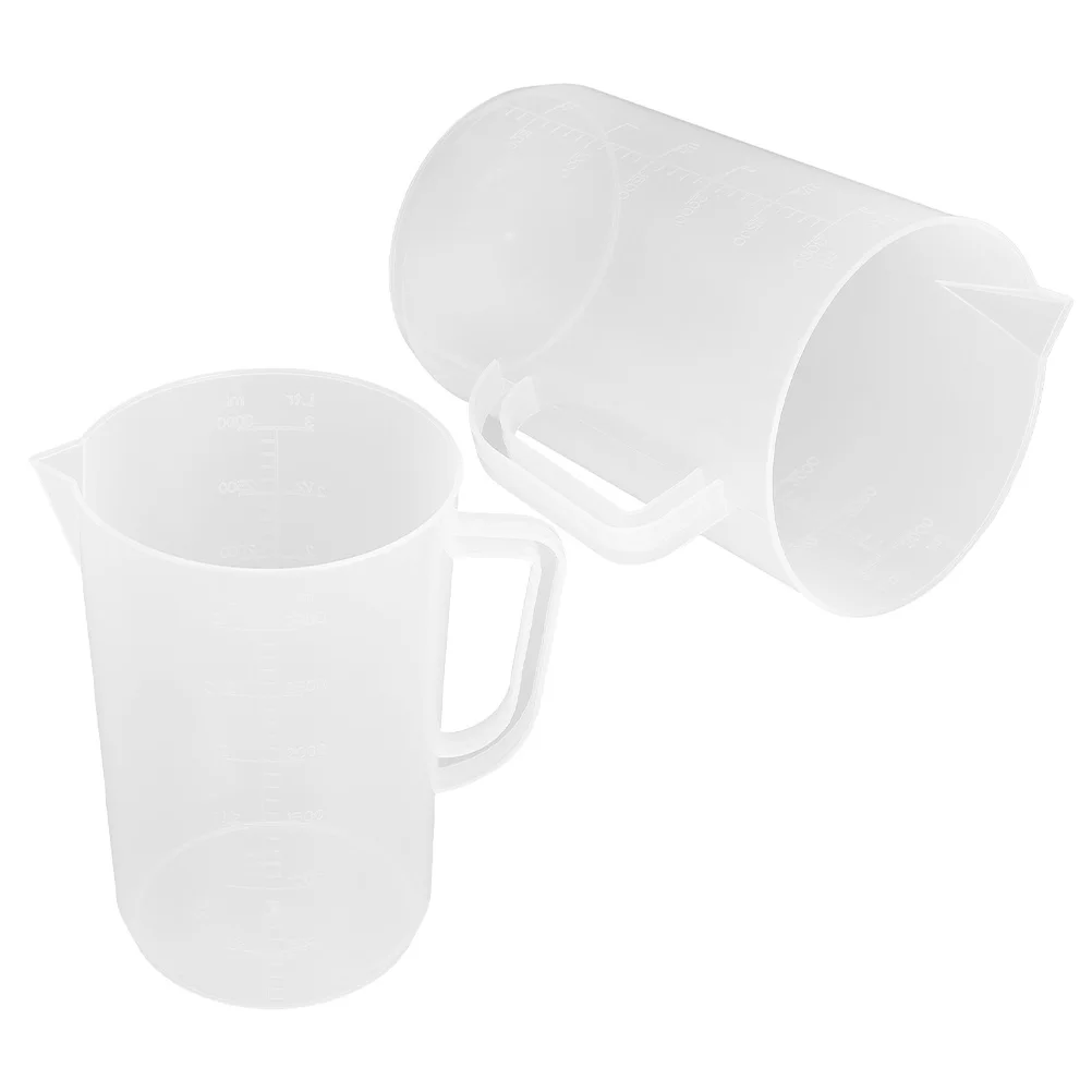 

2pcs Oil Measuring Container 3000Ml Large Capacity Automotive Fluid Measuring Jug Plastic Graduated Pitcher For Car Repair