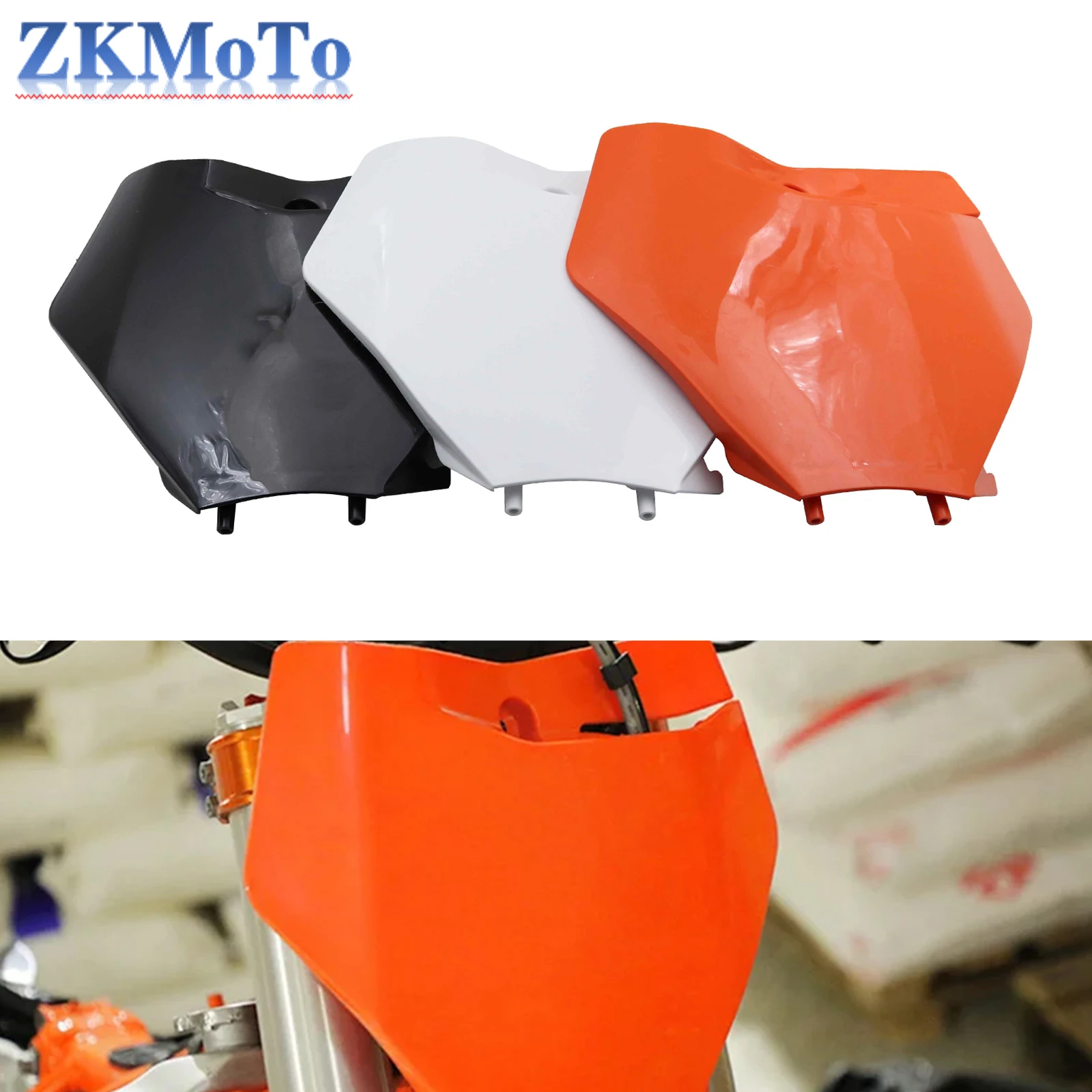 

Motorcycle Plastic Cover Front Number Plate Registration Fender For KTM XC XCF XCW XCFW EXC EXCF SX SXF XCF250 XCF450 XCW250
