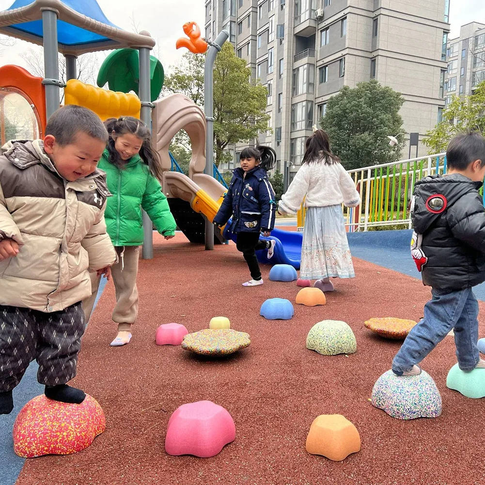 Balance Stepping Rainbow Stone Kinder Sportspielzeug Touch Sensorische Integration Training Taktile Erkennungsausrüstung für Kinderspielzeug