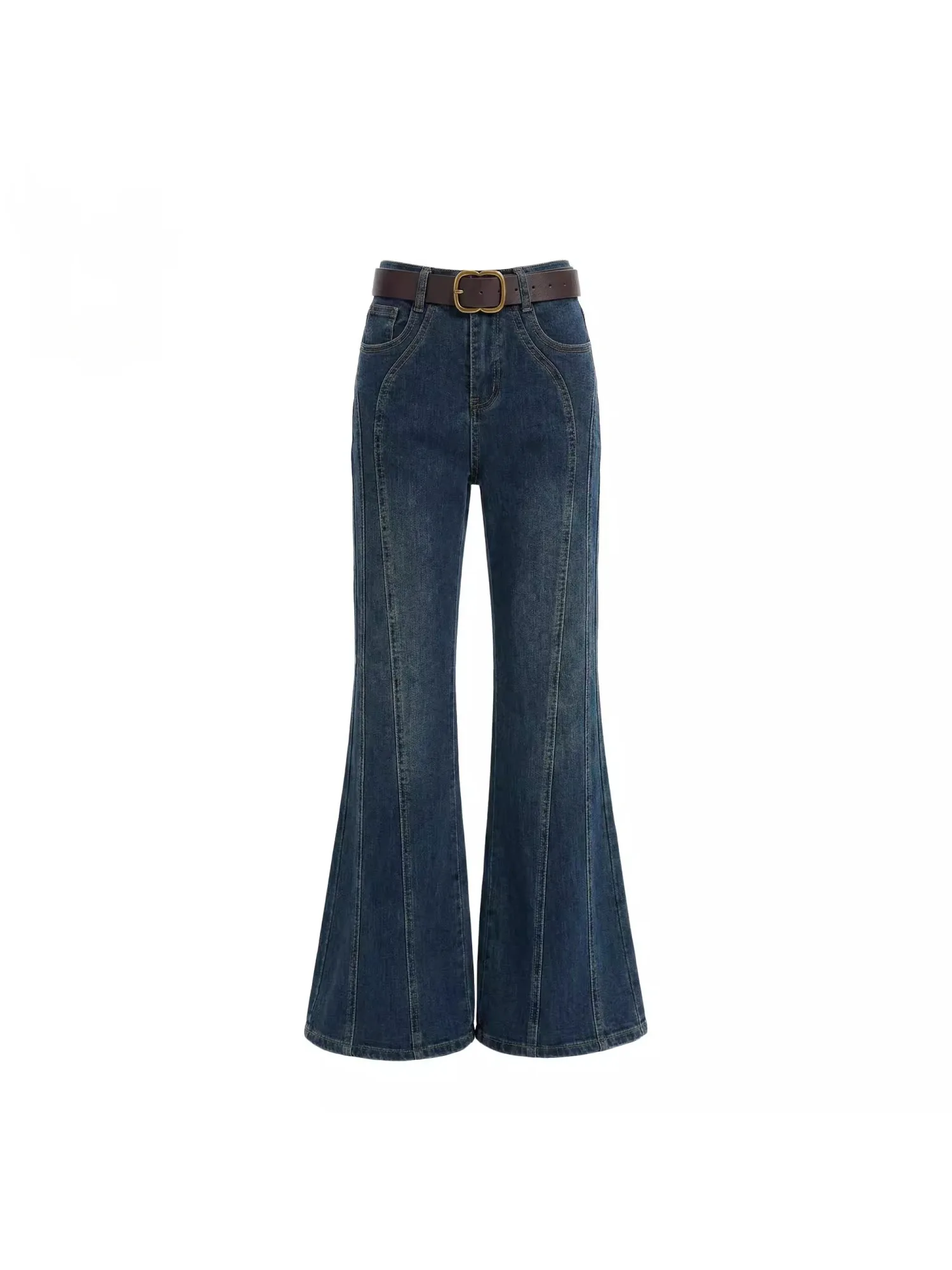 

Джинсы-клеш с высокой талией для женщин: новинка весна-лето, облегающие, свободные, универсальные, эластичные, сексуальные, в пол