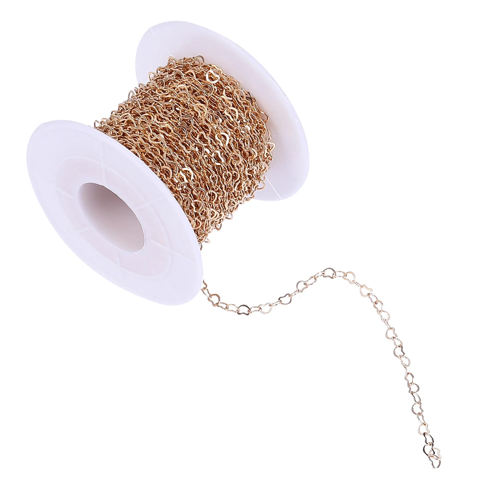 

Медная цепочка в форме сердца, сделай сам, изготовление ювелирных изделий, ожерелье, браслет, цепочка для свитера, высокое качество, прочный аксессуар, подарок на день рождения