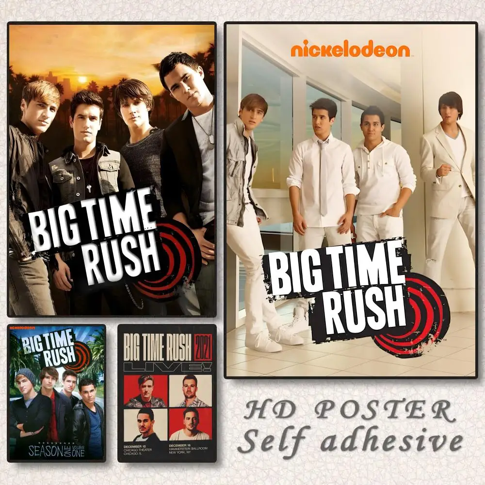 هدية ملصق Big Time Rush مع مطبوعات لتزيين غرفة النوم المنزلية وغرفة المعيشة والعرض