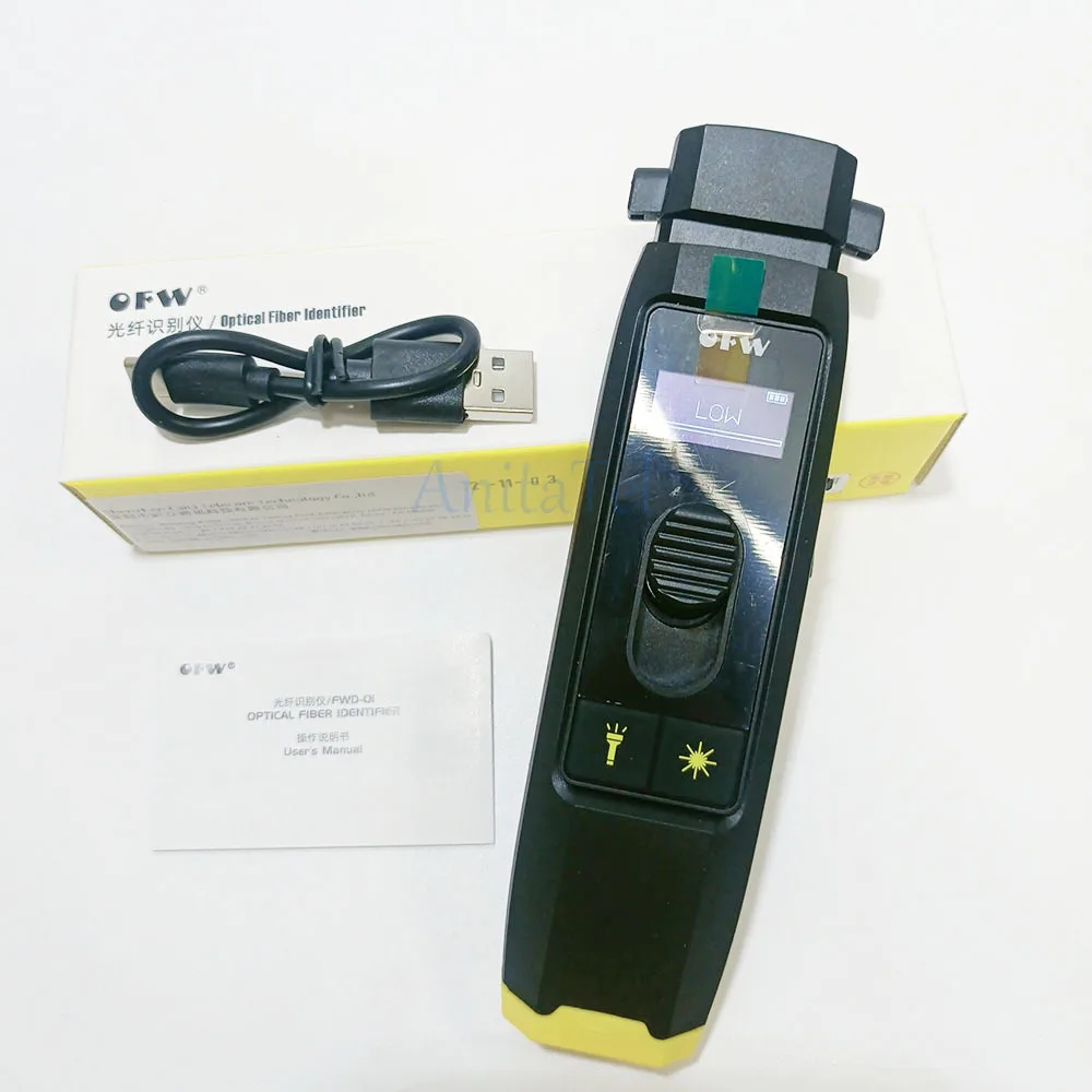 FWD-01 2 in 1Optical Fiber Identifier And KMS-K Cutter  Li-battery Chargable Live Fiber Detector VFL 10mw Visual Fault Locator