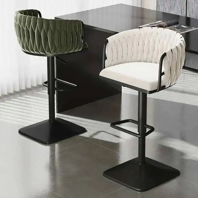 เก้าอี้ยกสูงแบบมีพนักพิง เก้าอี้แคชเชียร์ เก้าอี้บาร์ เก้าอี้ทานอาหาร เก้าอี้คาเฟ่