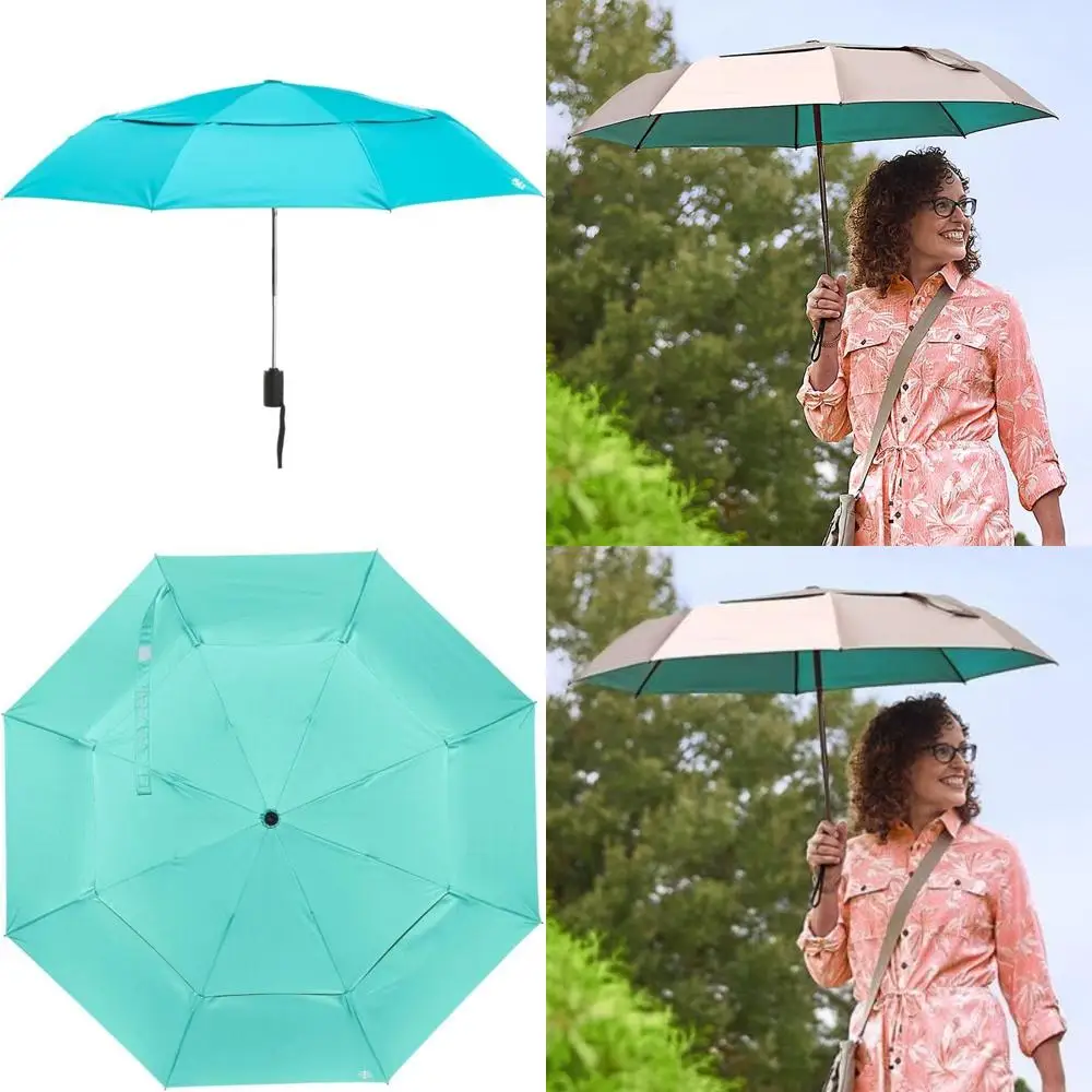 

42 Inch Travel Umbrella with UPF 50+ Sun Protection - Large Coverage, Ideal for Outdoor Adventures