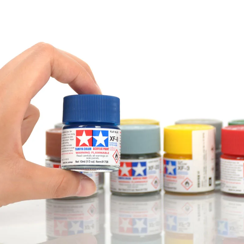 10ml Tamiya XF69-XF93 Water-Based Flat Acrylic Paint For DIY Military Tank Ship Plane Soldier Model Coloring Tool