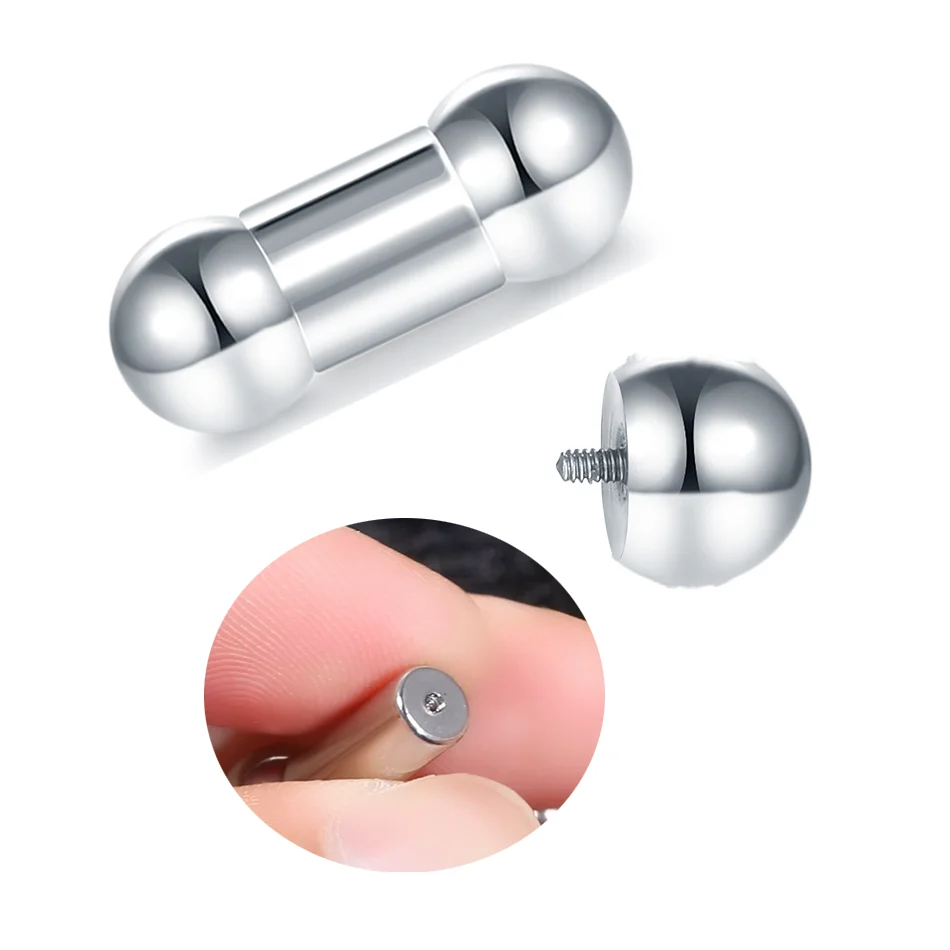 1PC Labret ze stali nierdzewnej chrząstka ucha Tragus Helix duży kolczyk wargi pierścień przemysłowy Piercing biżuteria do ciała 2mm-10mm
