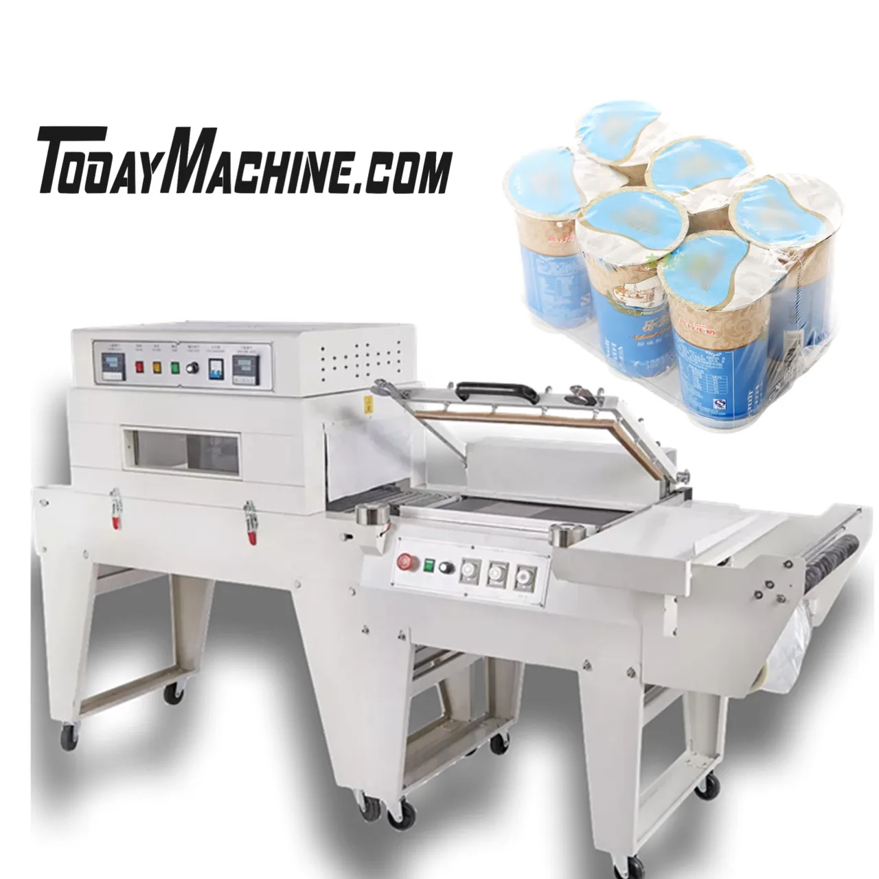 Semi Automatic L Bar Sealer With Heat Shrink Film Tunnel Wrapping Machine for Cosmetic Boxes