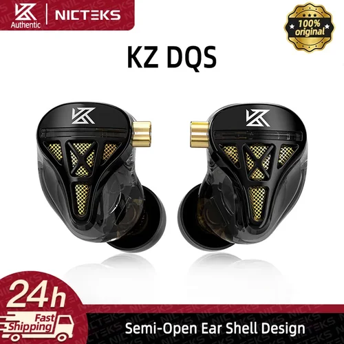 KZ DQS auriculares con cable auriculares de graves HIFI IEM auriculares con Monitor de oído auriculares con cancelación de ruido auriculares para juegos de música PK ZSN PRO EDX PRO