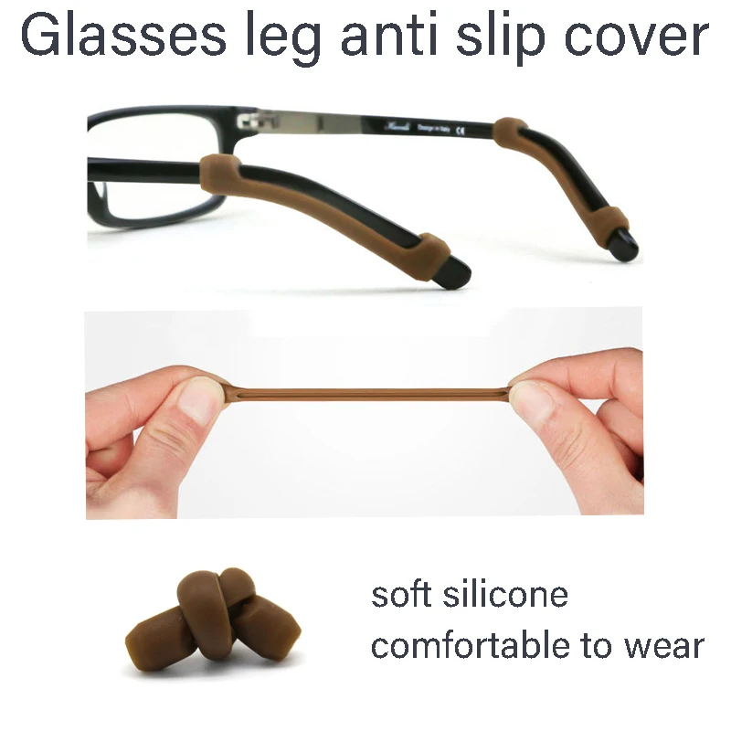 Silicone Glasses Anti-slip Sleeves Temple Tip Holder Eyeglasses Grip Anti Slip Ear Hook Eyeglass Eye Glasses Eyewear  안경다리 view 4