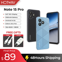 HOTWAV Note 15 Pro Ultra-Thin Smartphone 6.6'' HD+ Display Android 14 5160mAh Mobile Phone 12(4+8)GB+128GB 13MP Cellphone