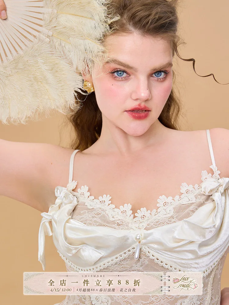 

Женский бралетт большого размера во французском стиле с кружевом и бархатными вставками, на бретелях-«рыбьих косточках», с богатой вышивкой, верхняя одежда, летний сезон, однотонный