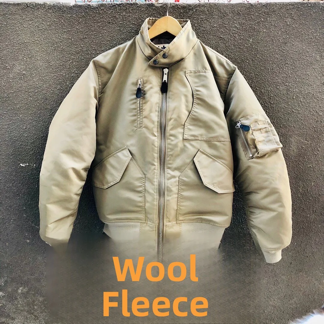 

Mole Wool Felt 300g Snipers Cotton Jacket Stand Collar Functional Pocket Flight Motorcycle Outerwear Unisex Breathable Waterp...
