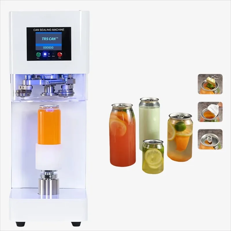 

Intelligent Tin Can Sealing Machine Automatic Rotary 55mm PET Bottle Can Seamer Beer Can Sealer For Food Beverage