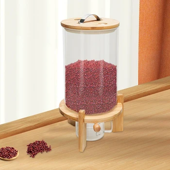 Flour And Cereal Container 5L/7.5L Rice Dispenser Creative Glass Food Storge For Kitchen Organization And Pantry Store Airtight 2