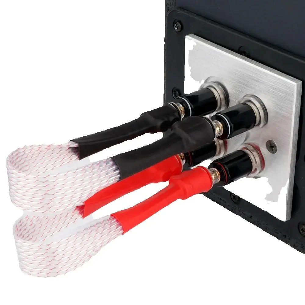 4pieces Flat Jumper Cable Bridge Wire OCC silver plated Banana to Banana Speaker Cable Banana Plugs