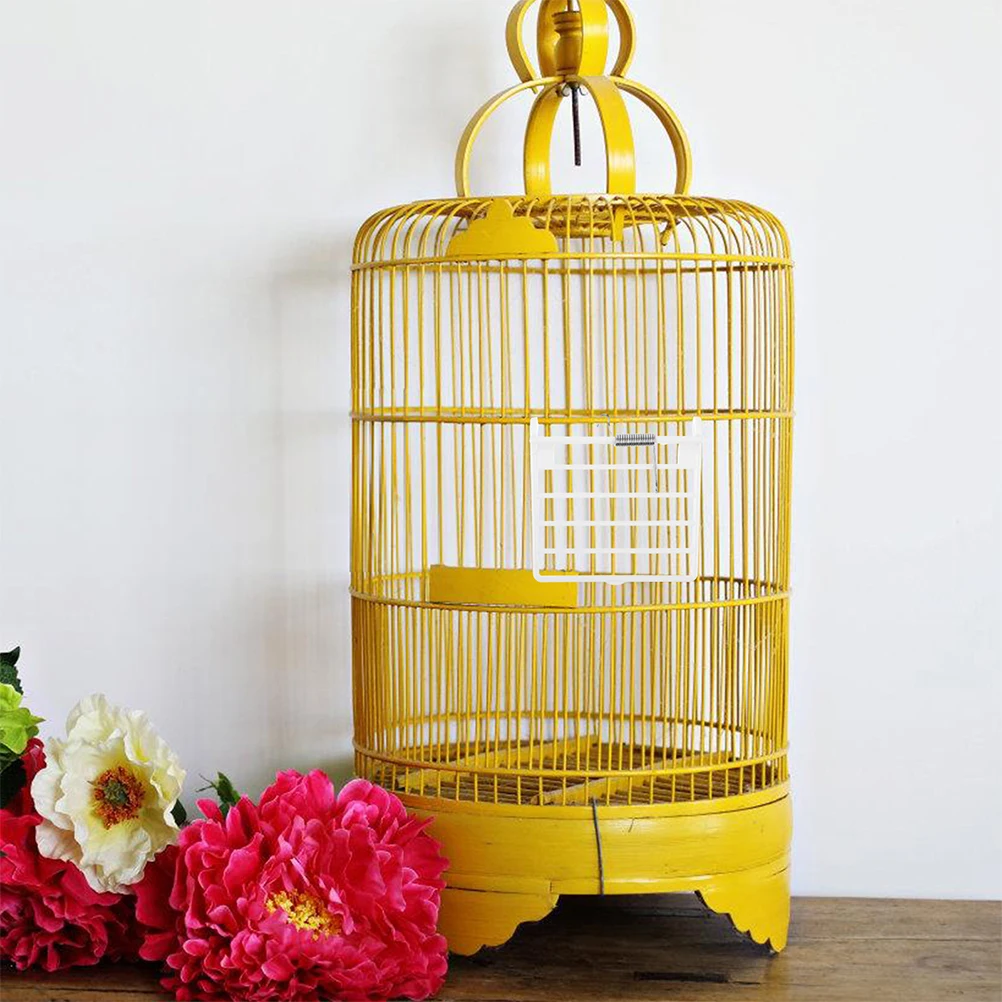 

4 Pcs Birdcage Door Accessories Spring Replacement Feeder Doors Durable Plastic Pet Bird Cage Parts pigeon cage door birdcage