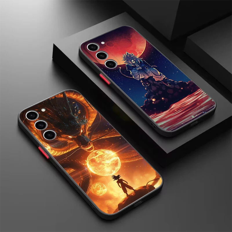 Cool D-Dragon Ball Goku Frosted Translucent For Samsung Note 20 A35 A03 A54 A35 A22 A34 A14 A24 A04 A55 5G TPU Phone Case