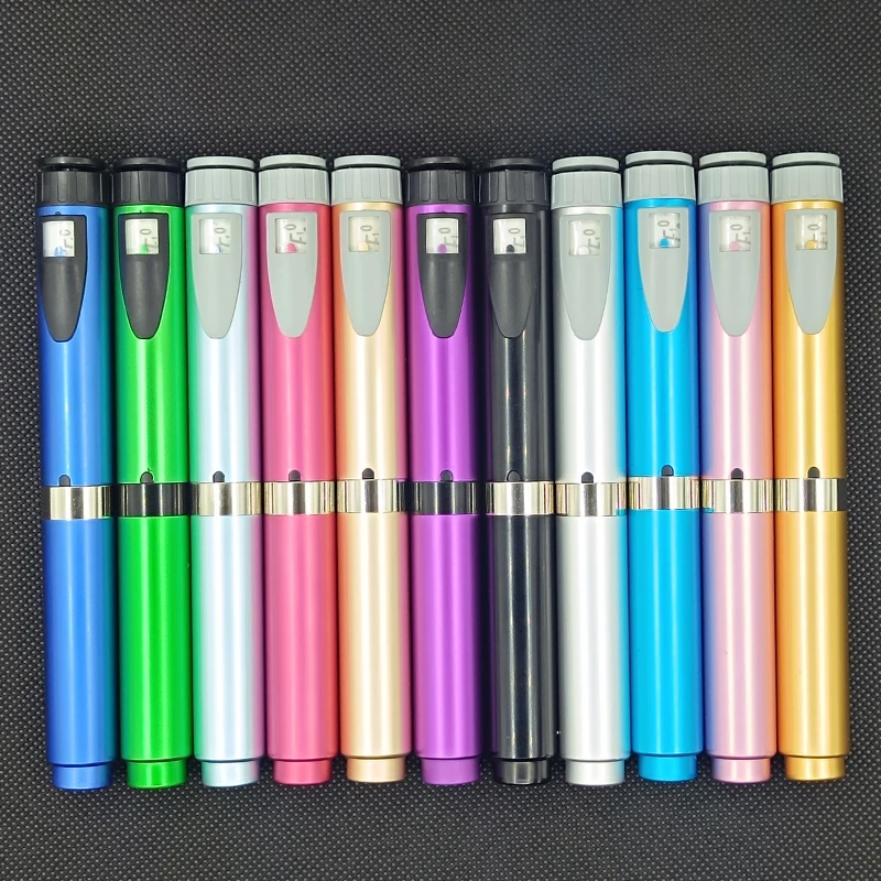 Aseptic Insulin Injection Pen Rotating and Pressing Injection Syringe Reusable Metal V2 Injection Pen with Magic Pen