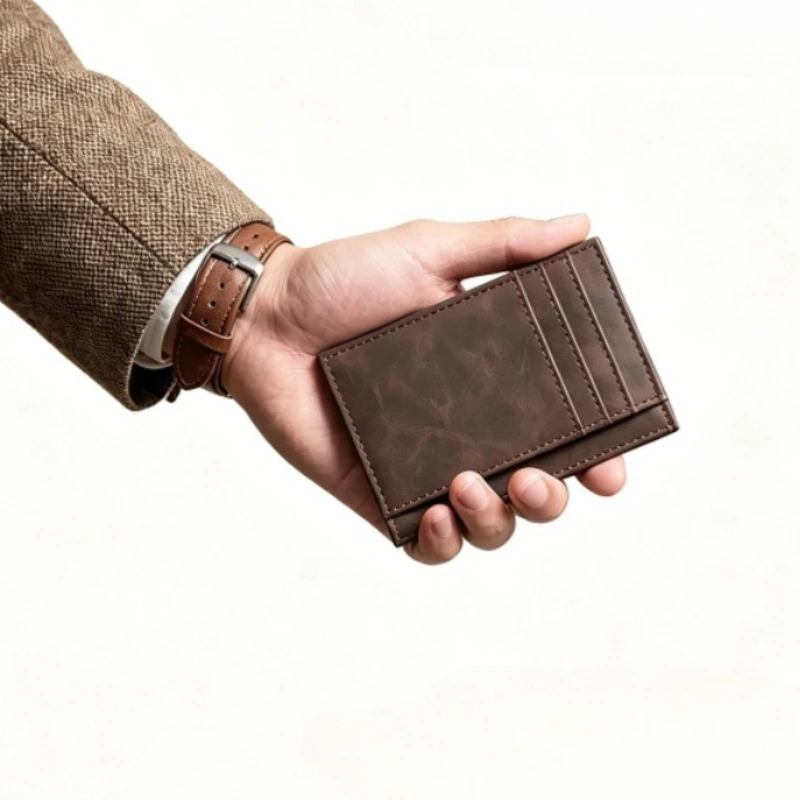 Slim Minimalist Wallet for Men, Credit Card Holder, Front Pocket ID Card Case, Gifts for Men, Husband, Boyfriend, Teenage