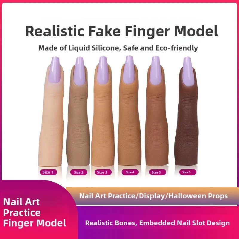 

Гибкие силиконовые модели пальцев для практики дизайна ногтей с суставами, искусственный ха для инструментов Beau и инструментов для ушей