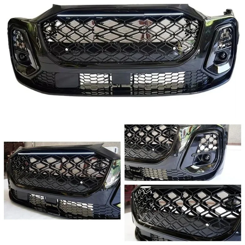 PrimeSelect Front Bumper Body Kit With Honeycomb Grille Fit Q B. - Upgr To - Look