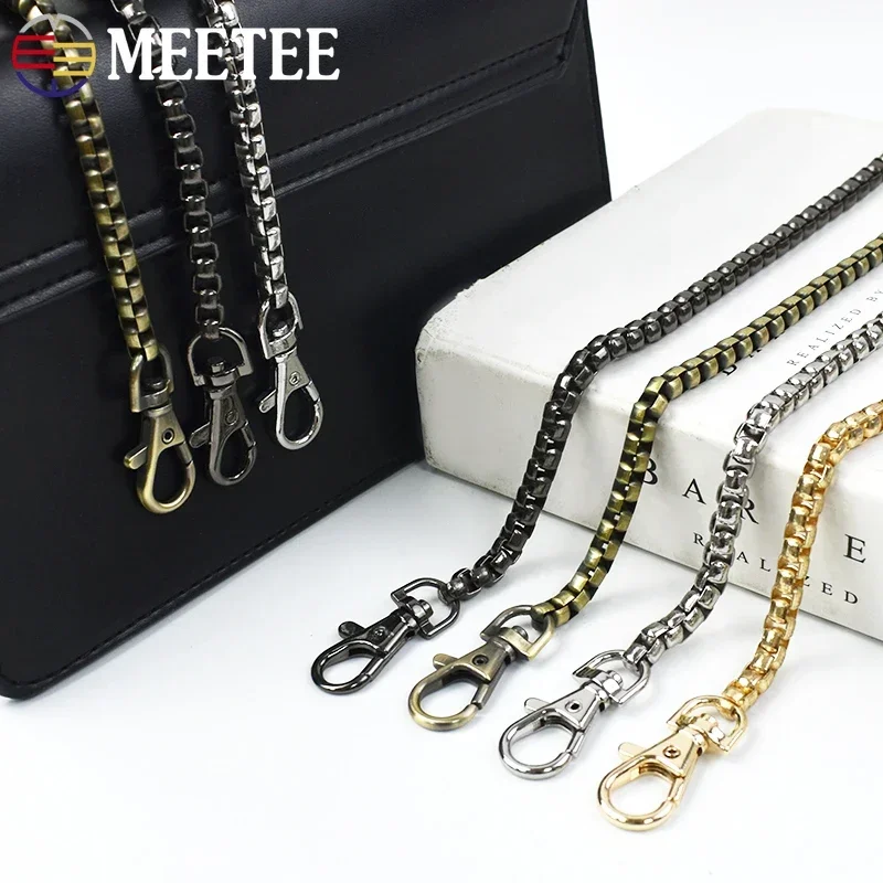 120Cm Meetee 1/2/3/5 Stuks Ketting Schouderband Tas Metalen Gesp Handtas Kettingen Haak Hardware Zijclip Gespen Accessoires