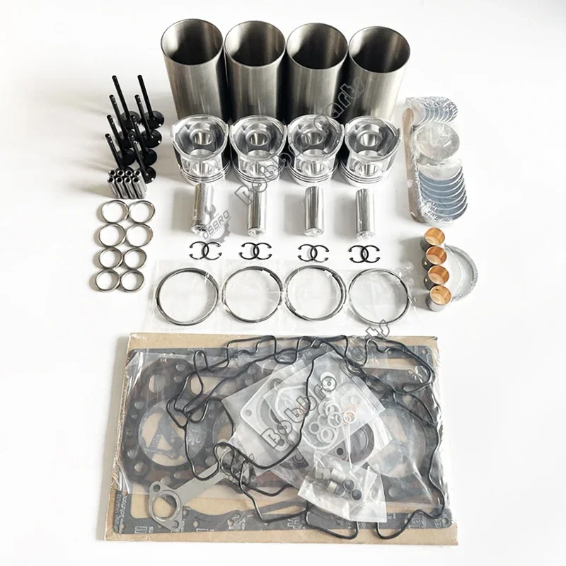 

C221 Overhaul Rebuild Kit With Full Set Gasket Liners Pistons Rings Main Bearing ConRod Bearings Valves For Isuzu Engine