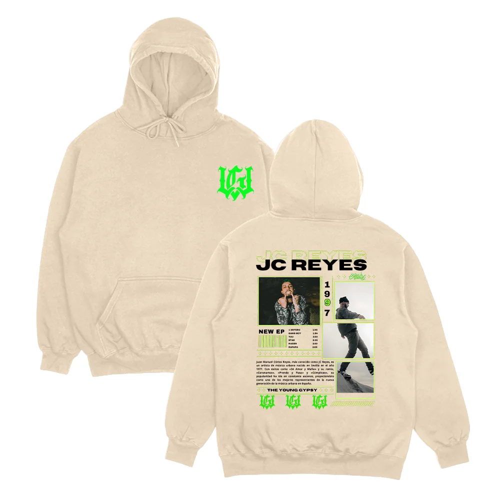مغني الراب Jc Reyes هوديس الرجال بلوزات عالية الشارع عادية للجنسين كم طويل مع مقنع الشارع الشهير خمر Funko البلوفرات Y2K