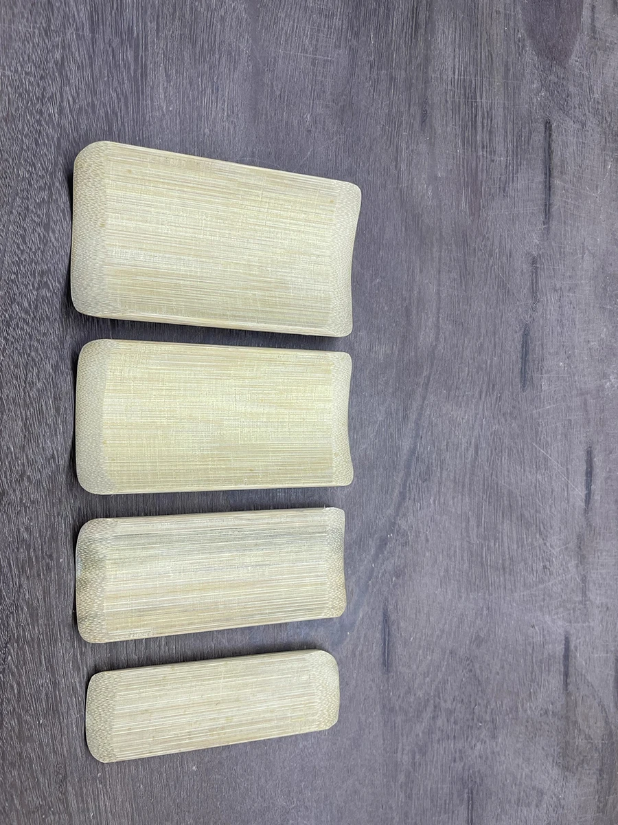 4pcs Bamboo Pottery Scraper Tool, Curved Profile for Smoothing and Shaping Pots, Natural Clay Rib