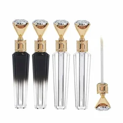 5/10 pz 3ml diamante lucidalabbra tubi vuoti trasparenti lucidalabbra contenitori di Base rossetto fai da te tubi lucidalabbra bacchetta cosmetica strumenti per il trucco