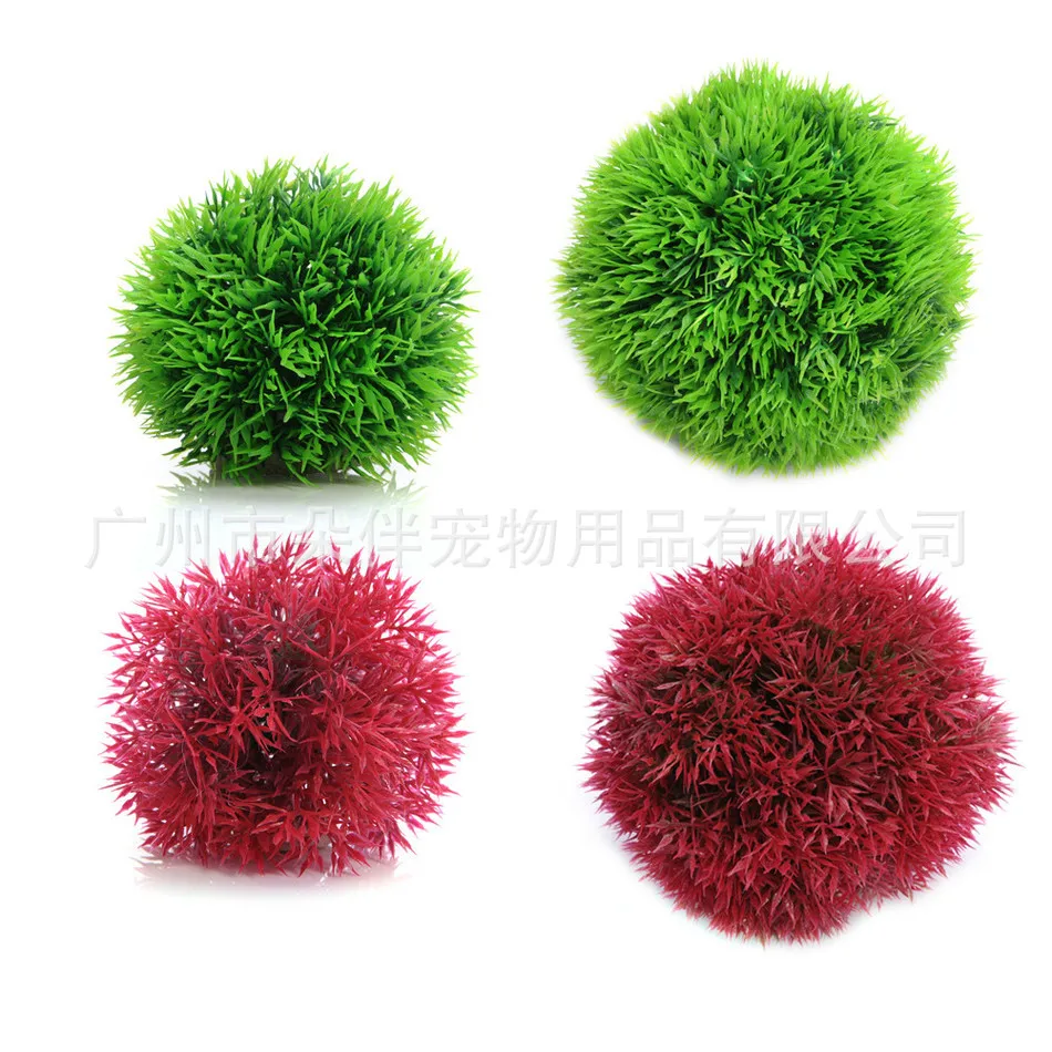 Simulation Grass ball Aquarium Decor Water Weeds Ornament Plant Fish Tank Decorations