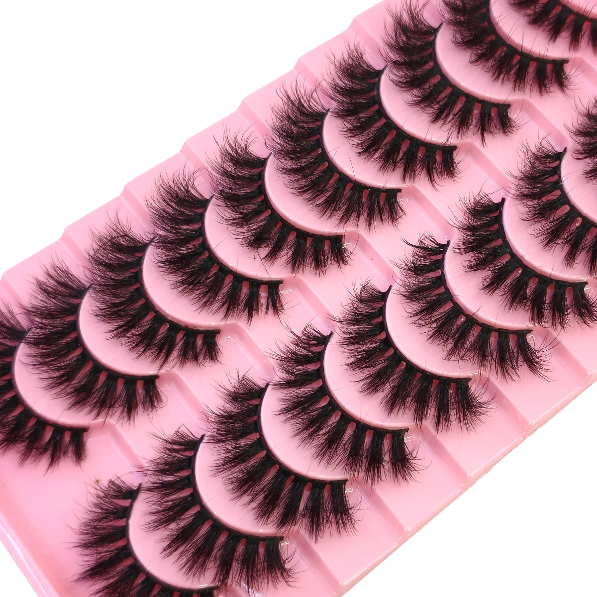 10 Paar Mix-Wimpern aus Nerz, flauschig, dramatisch, falsche Wimpern, natürlich, lang, künstlicher Nerz, dünne, künstliche Wimpern, sieht aus wie Verlängerung XH01 – Detail 28