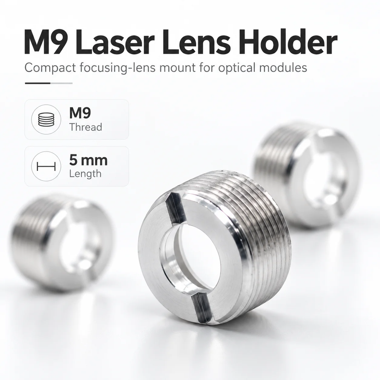 ZhonNa ZN-JPZ-05 M9 Plastic Plano Convex Spherical Focusing Lens Holder Optical Laser Diode Head Tool Parts Module Accessory OEM