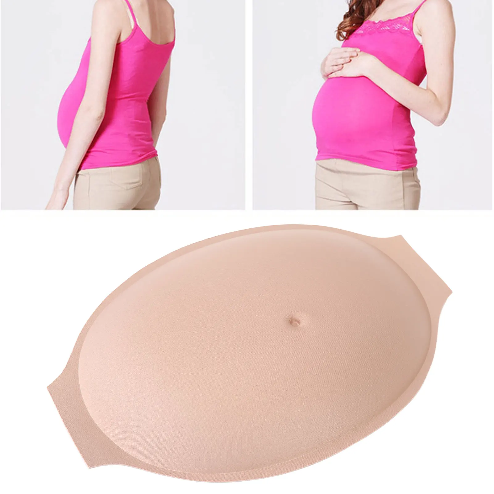 Fake Pregnancy Belly Rectangular Breathable Lightweight Artificial Pregnant Tummy for Props Costumes Cosplay