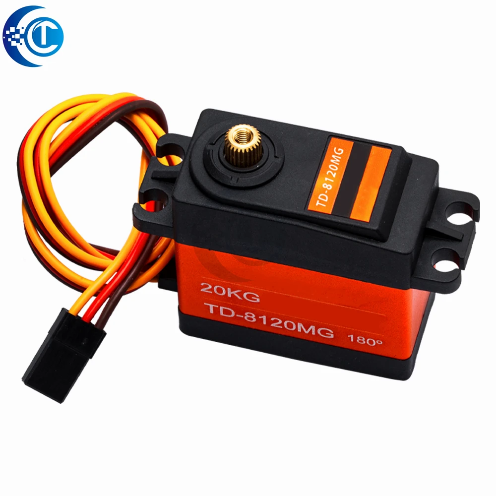 TD-8120MG مقاوم للماء ميتال جير أجهزة رقمية مع 20 كجم عزم دوران عالي 180 زاوية لسيارة التحكم عن بعد RC نموذج السيارة